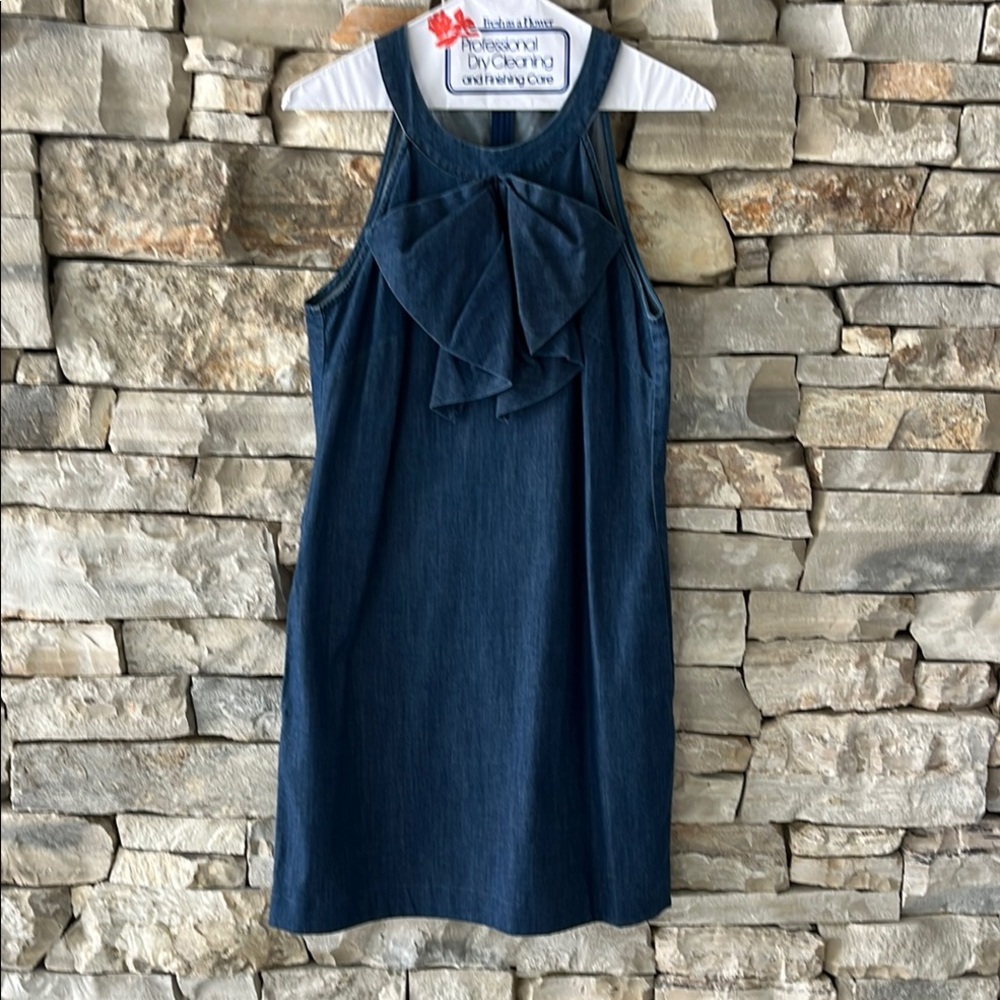 Banana republic halter neck dress lightweight denim sz4